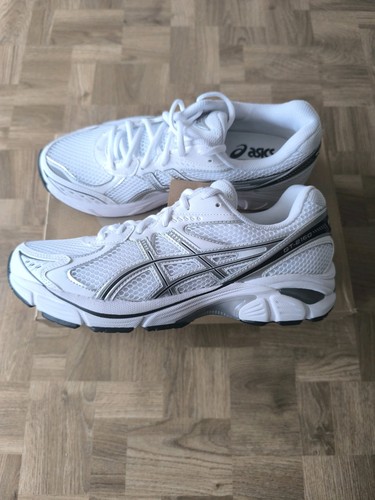 ASICS GT 2160 Bianco Argento Puro Taglia UK 8 Nuovo ✅