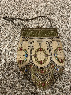 Antique Hand Beaded Tasseled Purse 1850s? - Image 1 of 4