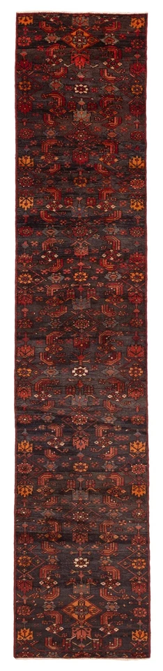 Alfombra de corredor tradicional oriental vintage anudada a mano de 2'4" x 12'5" Foto 1 de 4