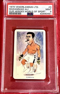 1979 MUHAMMAD ALI RARE BOXING Cartoon World of Sport LIK VENORLANDUS Karte PSA 9 - Bild 1 von 5