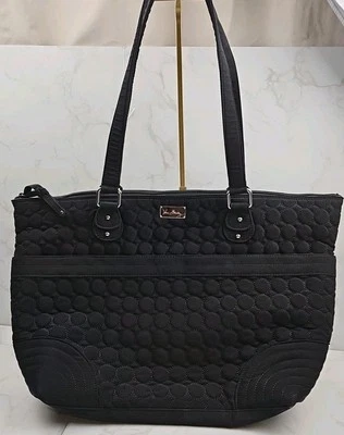 Vera Bradley Black Large Baroque-Lined Diaper Bag - Image 1 of 4