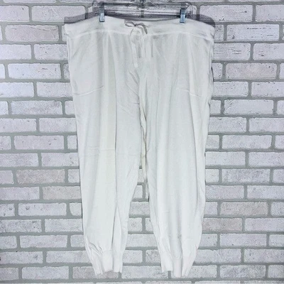 J. Pantalón Jogger Crew Marfil en Mezcla Algodón-Cachemira Talla 2 Estilo AU519 Foto 1 de 4