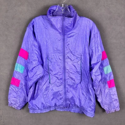 Lavon Windbreaker Jacket Women's M Purple 90'S Vintage - Image 1 of 4