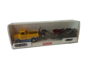Wiking Dunlop Reifen Truck Trailer Loader toy vehicle yellow vtg diecast Germany - Picture 1 of 4