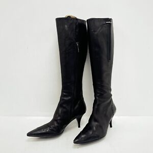 DKNY Heeled Boots Size 8 Black 041166