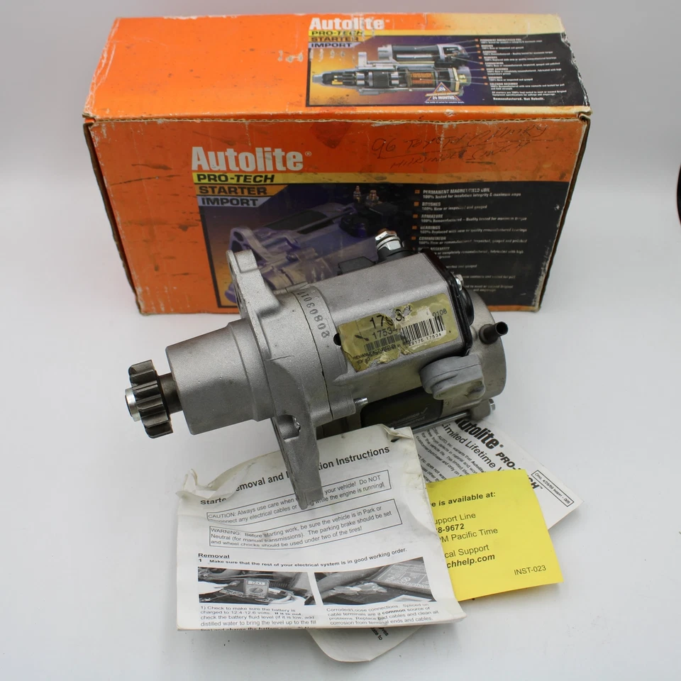 Motor De Arranque Autolite Pro-Tech 17534 95-96 Toyota Camry Rav4 Celica Avalon Foto 1 de 4