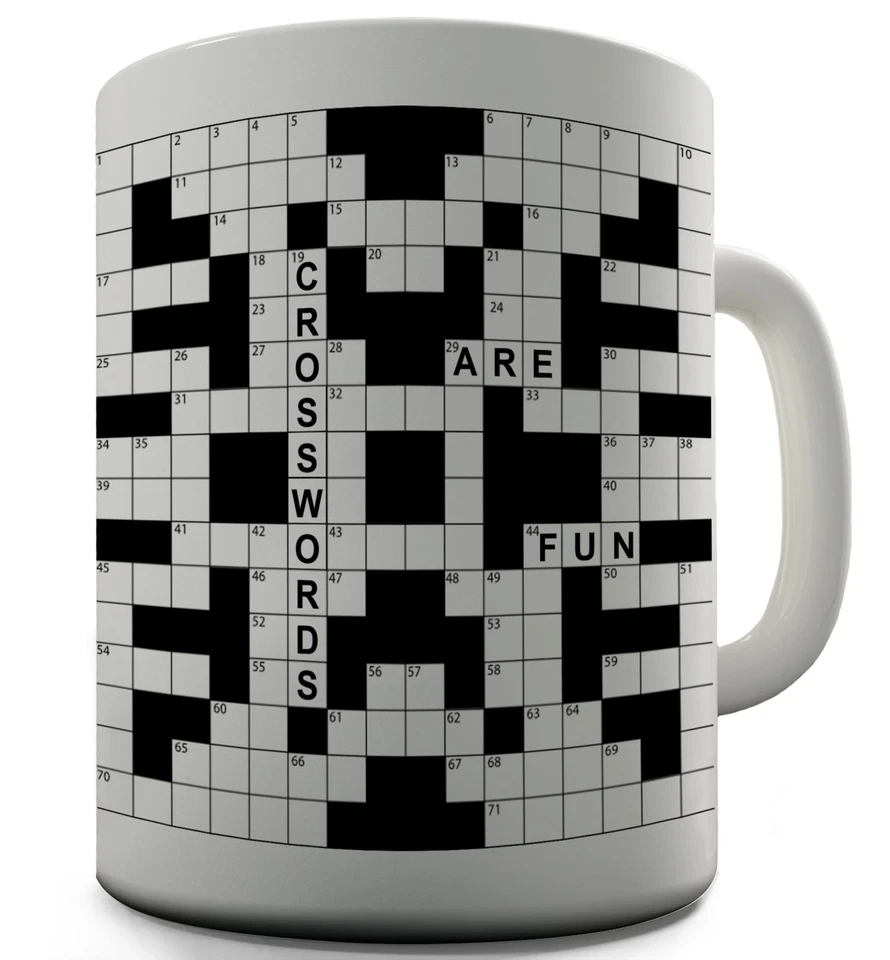 BERRY PRINTS Crosswords Are Fun Novelty Mug