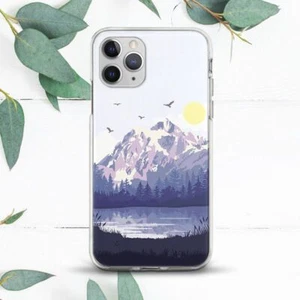 Abstract Forest Mountains Nature Case For iPhone X SE 11 12 13 14 15 Pro Max XR - Picture 1 of 1