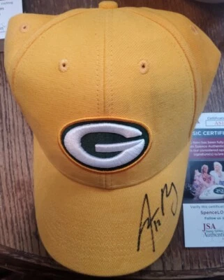 NICE Authentic Autographed Packers Aaron Rodgers Hat Cap Football JSA COA QB - Image 1 of 4