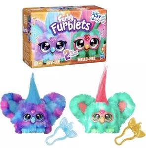 Furby Furblets 2-Pack, Mini Friends Luv-Lee & Mello-Nee, 45+ Sounds Each, Music - Picture 1 of 6