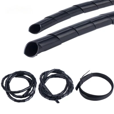 RC Crawler Car Spiral Wire Wrapping Cable Tube Protective Sleeve Nylon Woven Net - Image 1 of 4