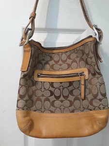 Coach Handtasche Signature Jacquard & Lederbesatz Crossbody Schultertasche F12327 - Bild 1 von 8