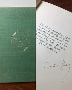 SIGNED Montaigne, Andre Gide 1929 Numbered #12/800 Two Part Essay HC VGEX - Picture 1 of 10
