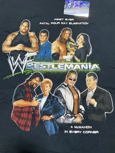 WWF Wrestlemania 2000 (Wrestlemania 16) T-Shirt Size L The Rock WWE WCW Vintage - Picture 1 of 6