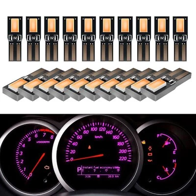 20X Pink T5 74 5630 LED Bulb Speedometer Instrument Panel Cluster Gauge Lights Foto 1 de 4