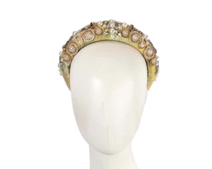 Shiny gold Max Alexander fascinator headband - 100% Australian Owned Business - Picture 1 of 4