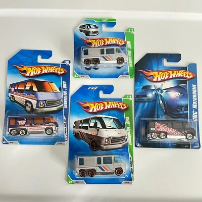 Hot Wheels Lot of 4 GMC Motorhomes: (2) Treasure Hunts, City Works, Mainline - Image 1 of 4
