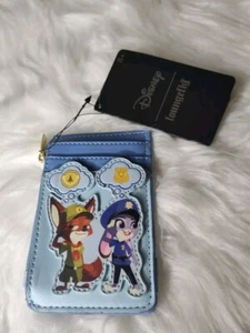 Rare New Loungefly Disney Zootopia Judy Nick ID Window Card Wallet Blue - Picture 1 of 8