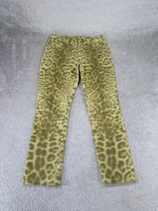 Burberry Jeans Womens 28 Skinny Mid Rise Beige Brown Leopard Print Denim - Picture 1 of 13