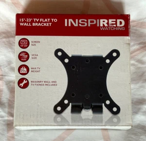 RED 15"-23" TV Flat to Wall Bracket - Picture 1 of 3