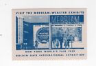 1939 NEW YORK WORLD'S FAIR MERRIAM-WEBSTER POSTER STAMP 