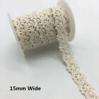 Ribbon Lace Crocheted Fabric Trims Snowflakes Style Design Use For Embellishment