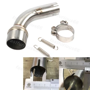 51mm For Yamaha YZF-R3 R25 MT-03 Exhaust Muffler Tips Mid Pipe Connect Link Tube - Picture 1 of 6