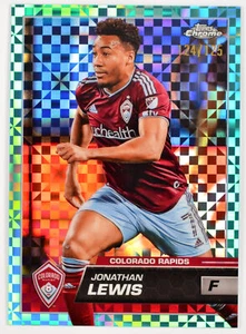 JONATHAN LEWIS - 2023 Topps Chrome MLS Aqua X-Fractor SN #70 Rapids #/125 - Picture 1 of 2