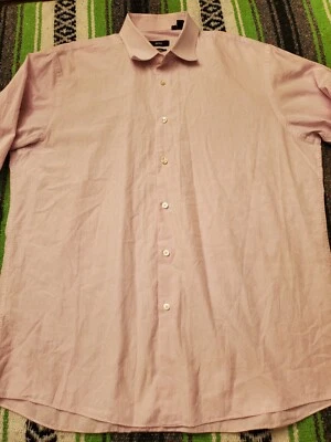 Vestido Hugo Boss Para Hombre Calce Regular Abotonado Talla 17 (34/35) Rosa Manga Larga Foto 1 de 4