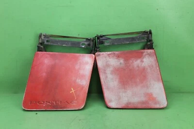 1984 PONTIAC FIERO DRIVER LEFT PASSENGER RIGHT HEADLIGHT COVERS LIDS RED OEM - Image 1 of 4