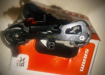 Câmbio traseiro SRAM X5 gaiola longa novo na caixa 7,8,9 velocidades - Imagem 1 de 4