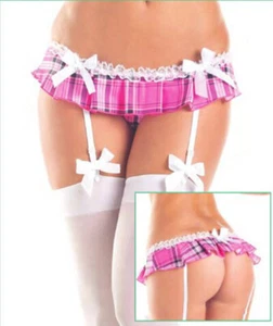 Lencería Sexy Rejilla Bragas Liguero Tirantes Mini Falda Ropa Interior Bragas - Imagen 1 de 3