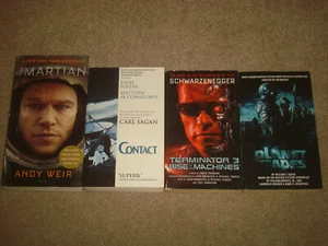 Sci Fi Book LOT Terminator 3 Planet of the Apes Martian Contact Weir Sagan Movie - Picture 1 of 8
