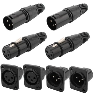 2 pares de conectores de soldadura XLR de 3 pines, conector de micrófono de audio + 2 pares XLR de 3 pines - Imagen 1 de 9