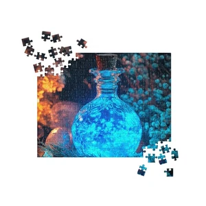 Potion Bottle Puzzle Gothic Witchy Pagan Alchemy Magic Herbs Mystical Art Jigsaw - Picture 1 of 7