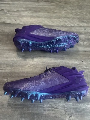 Under Armour Blur Smoke 2 MC Suede Football Cleats Mens 12 Purple 3027978-500 - Image 1 of 4