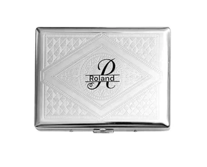 Portasigarette in acciaio inox OMAGGIO incisione laser MONOGRAM KINGS & 100s - Foto 1 di 4