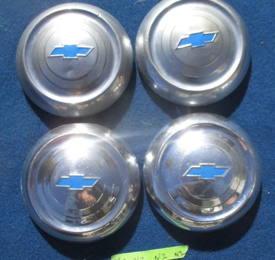 1951 1952 1953 Chevy Belair  Styleline Fleetline 210 150 Hub Cap Set Original GM - Image 1 of 4