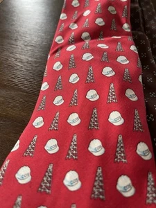 Vineyard Vines Custom Chesapeake Energy Silk Tie Red Geometric Allover Graphics - Picture 1 of 1
