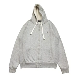 POLO RALPH LAUREN FELPA TERMICA XL UOMO GRIGIA FELPA GIACCA FULL ZIP VINTAGE - Foto 1 di 3