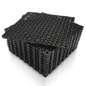 Modular Interlocking Drainage Tiles, 12 Pcs 11.6" x 11.6" Non-Slip Splicing D... - Foto 1 di 7
