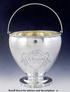 Tolle alte Mitte 1800er Gorham Münze Silber Motor gedreht Zuckerkorb Schale Schale - Bild 1 von 6