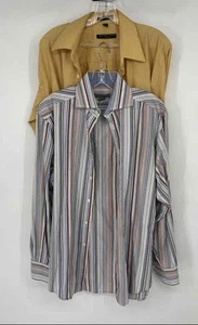 Johnston & Murphy Geoffrey Beene Mens Multicolor Button-Up Shirt Size M Lot Of 2 - Picture 1 of 8