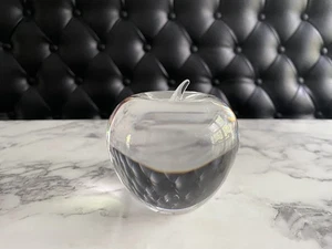 TIFFANY SIGNIERT KRISTALL LEBENSGROSSE APFEL FIGUR SKULPTUR BRIEFBESCHWERER SCHREIBTISCH OBJEKT - Bild 1 von 21