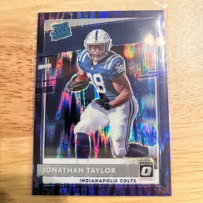 Donruss Optic Jonathan Taylor 2020 clasificación novato púrpura Pulsar Indianapolis Colts Foto 1 de 4