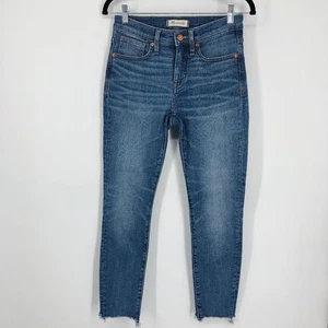 Madewell Damen High-Rise Skinny Crop Jeans Größe 26 Blau Raw Hem Style H5803 - Bild 1 von 16