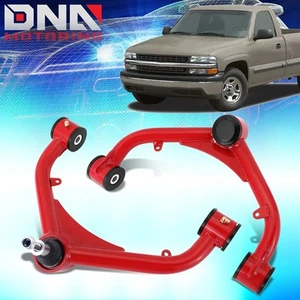 For 1999-2013 Silverado Sierra Pair 2"-4" Lift Front Upper Control Arms Red - Picture 1 of 5