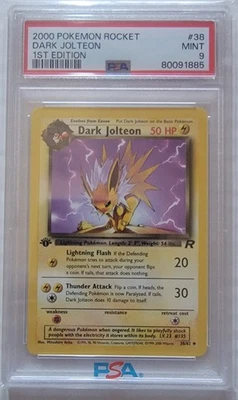 Pokémon 2000 Dark Jolteon #38 Team Rocket 1st Edition Mint PSA 9 - Image 1 of 2