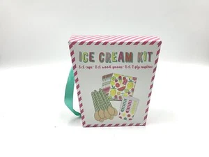 Ice Cream Kit Box Ice Cream Cups Spoons Napkins Ice Cream Tools - Picture 1 of 1