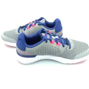 Under Armour Schuhe Mädchen Größe 13 Grau Blau Weiß Neu - Bild 1 von 8